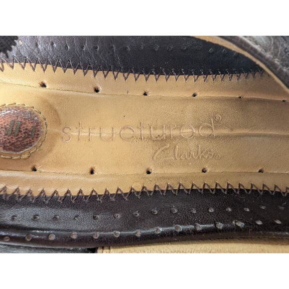 Clarks Unstructured Mocha Brown Casual Slide Shoes Sandals Women's 7.5 W - Picture 7 of 10